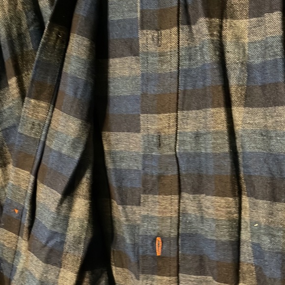 Blue, Black, Gray Button Up Flannel - Picture 2 of 12